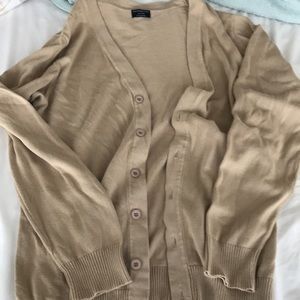 Beige button up cardigan